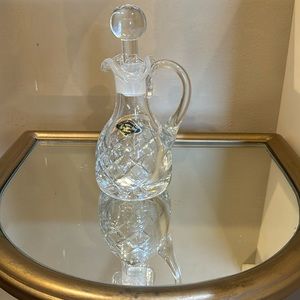 Royal Brierley crystal cruet with handle and topper.